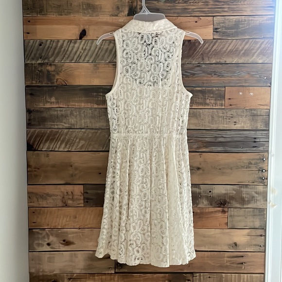 American Rag Lace dress cream all over lace button front sleeveless NWT - Picture 5 of 12